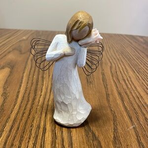 Willow Tree “Thinking of You” angel with seashell figurine